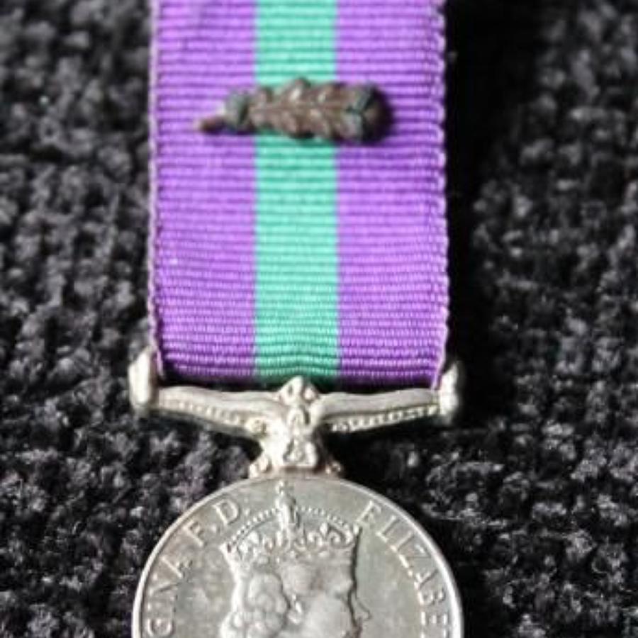 Miniature ERII General Service Medal With MID