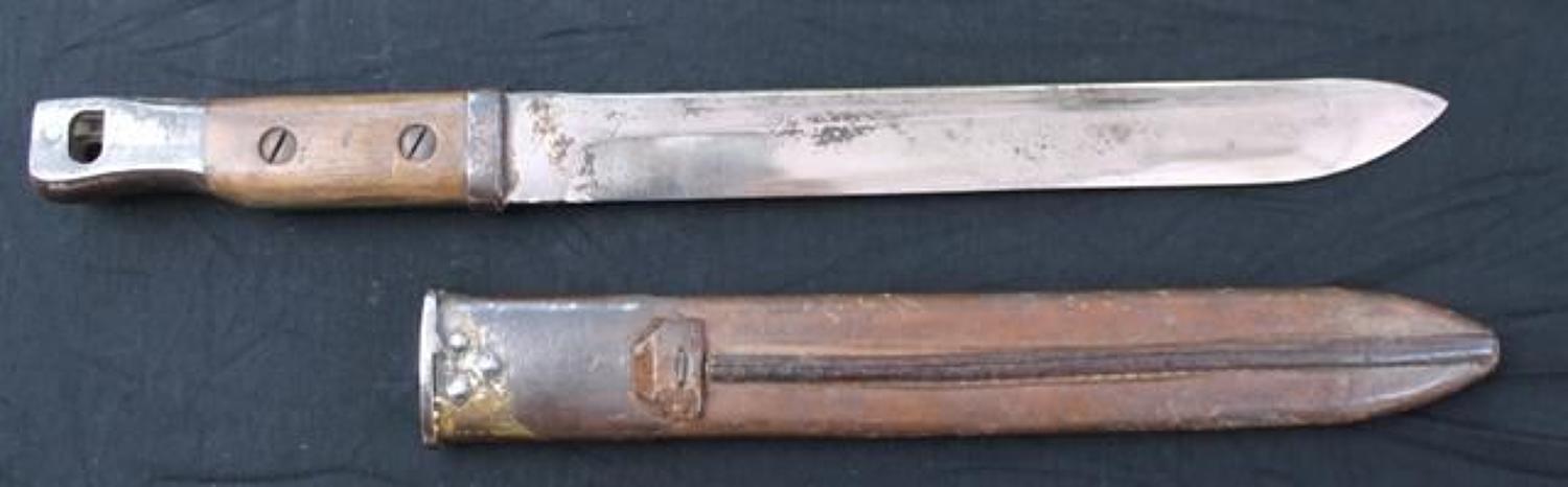 Canadian Ross Bayonet Converted to a Fighting Knife