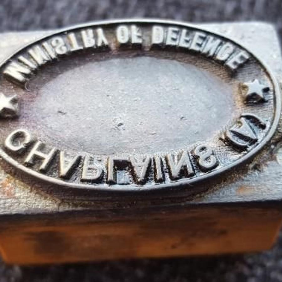 Ministry Of Defence Chaplain's Department Rubber Stamp