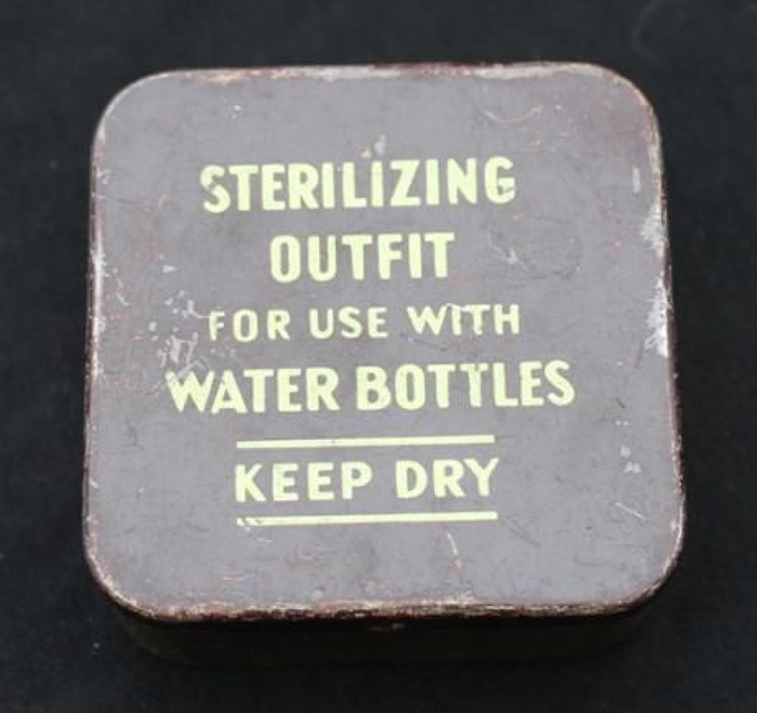 Sterilizing Outfit For Use With Water Bottles