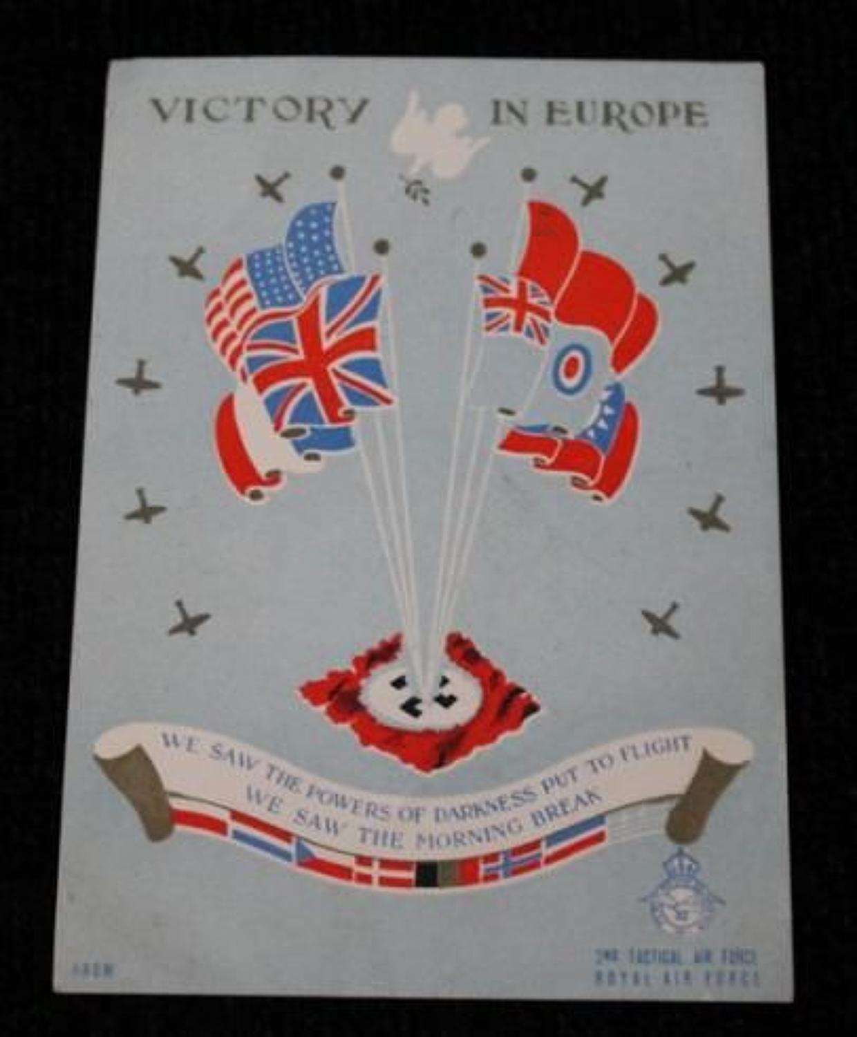 RAF Victory In Europe Message