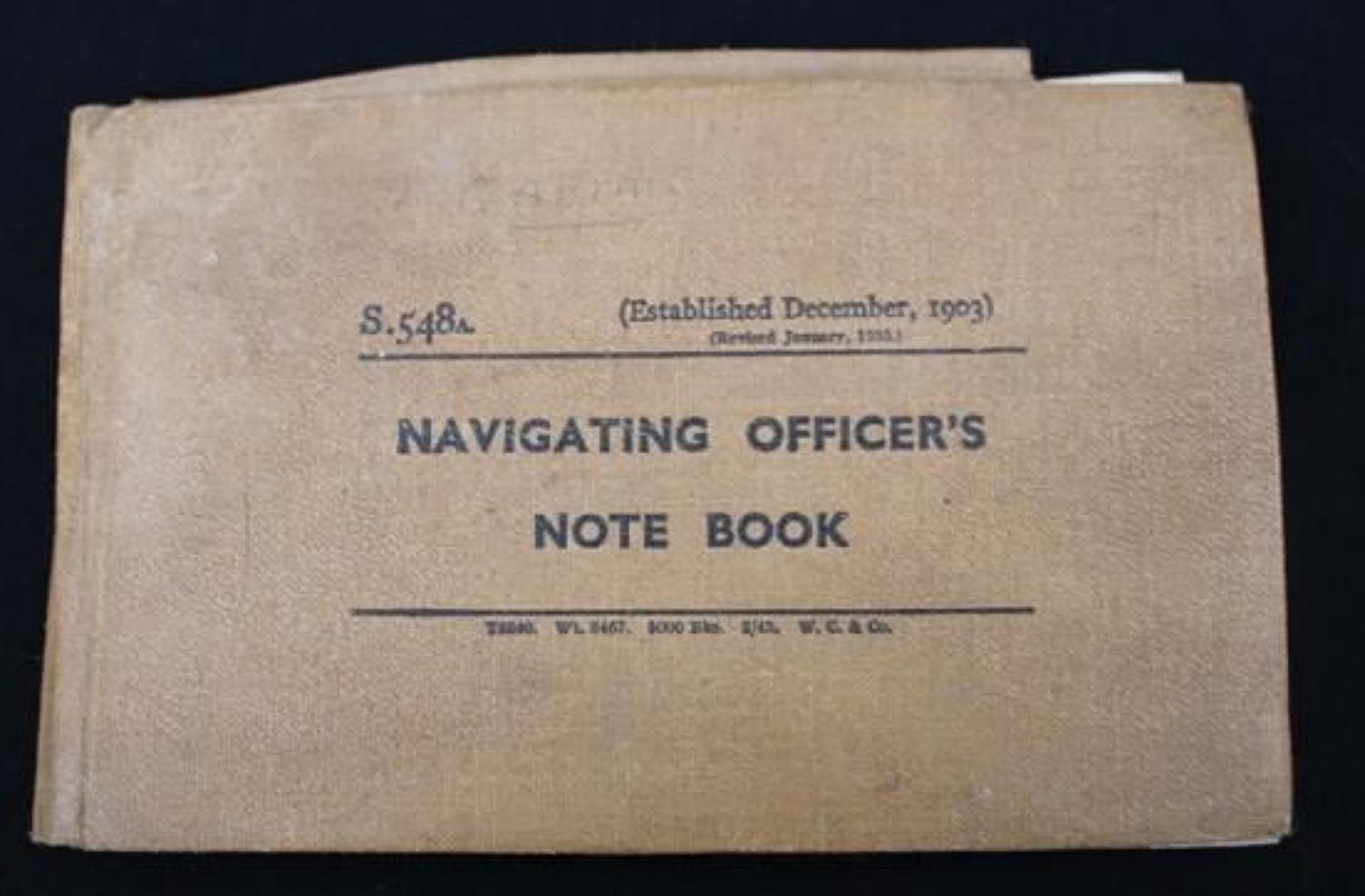 Navigating Officers Note Book D-Day Interest