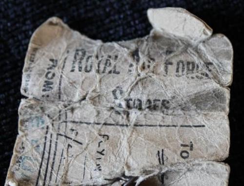 RAF Cap Eagle On Original Named Stores Card