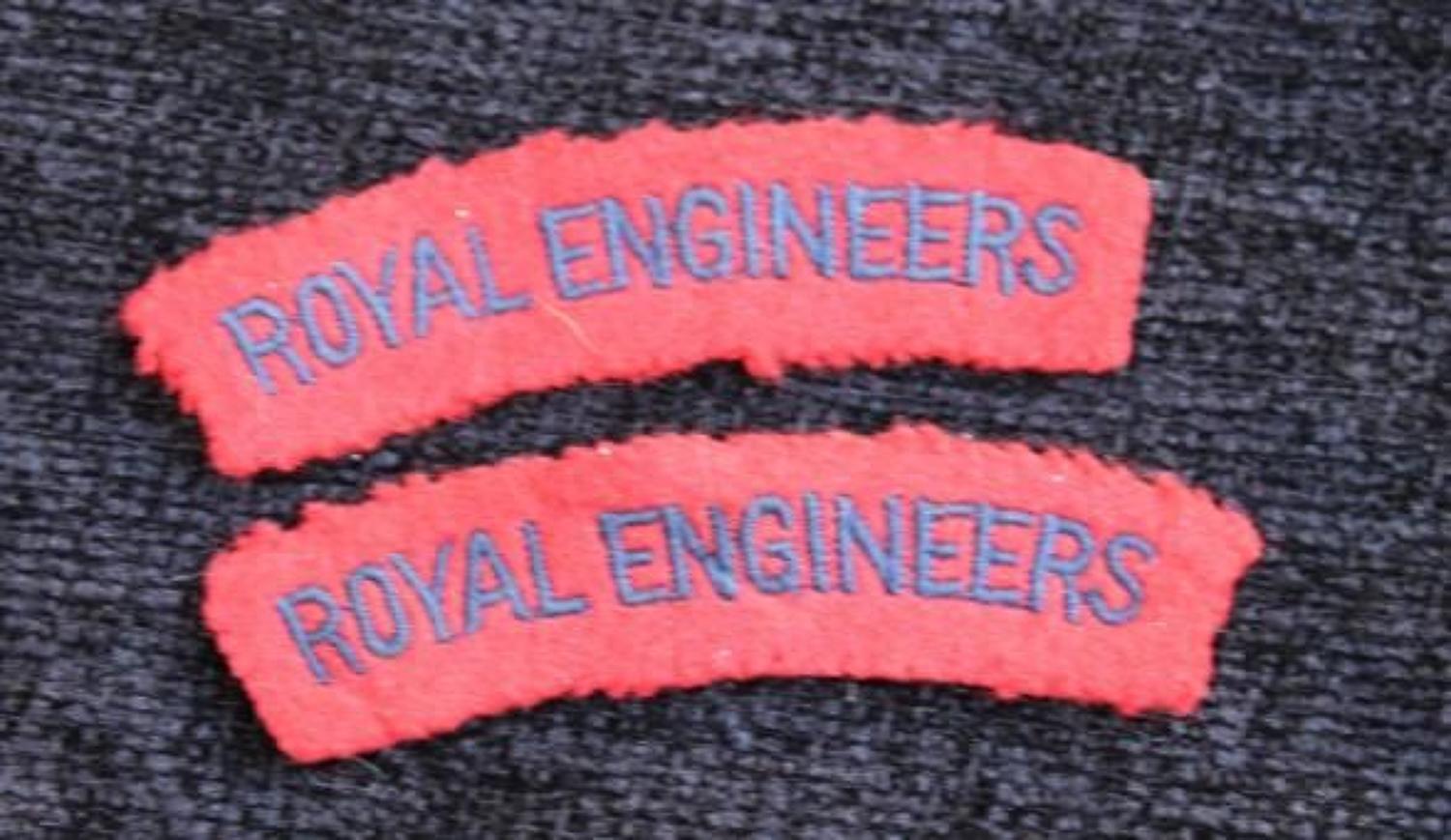 Embroidered Royal Engineers Titles