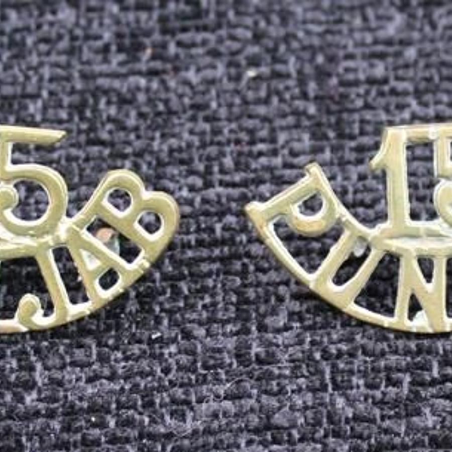 15th Punjabs Brass Shoulder Titles