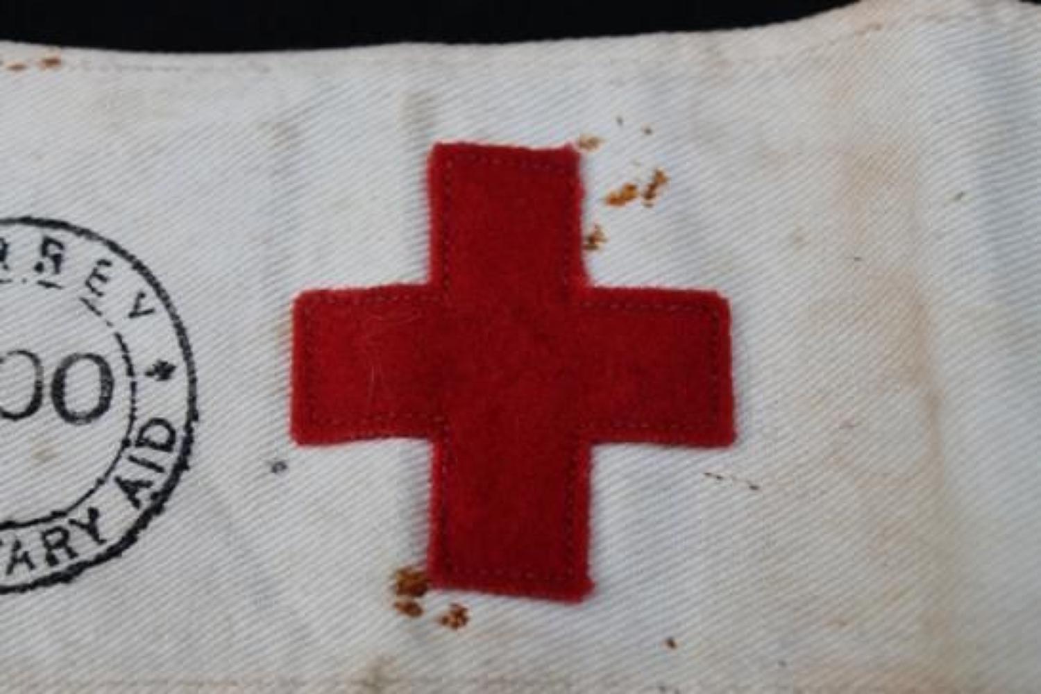 WW1 VAD Arm Band And Cloth Patch