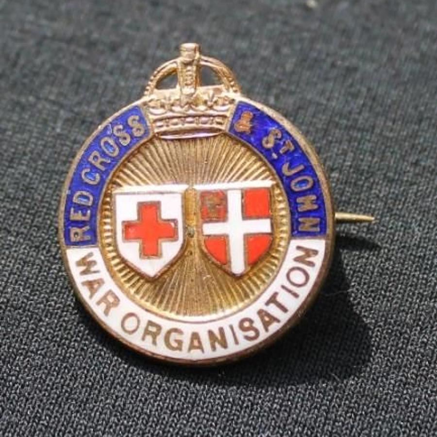 Red Cross and St John War Organisation Badge