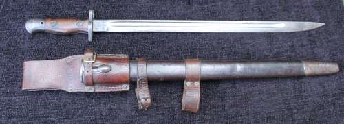 Regimentally Marked 1907 Bayonet, 1914 Patter Frog And Helve Carrier