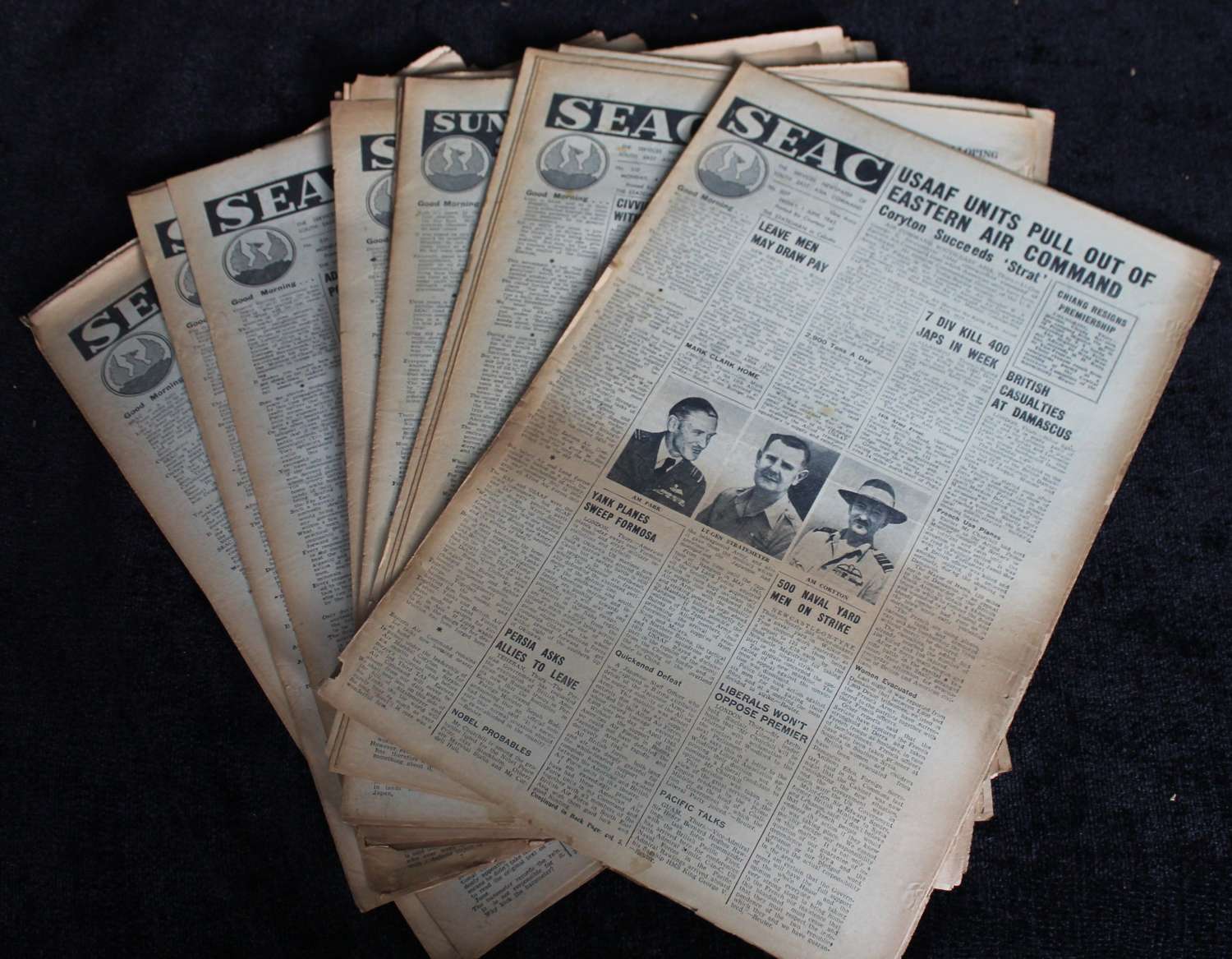 A Large Quantity Of SEAC Newspaper 1944/45