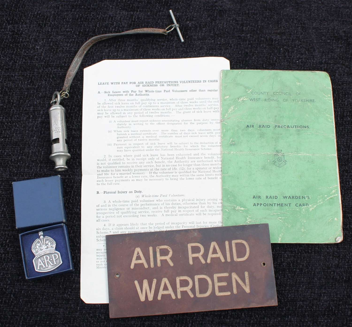 Air Raid Precautions ARP Warden Grouping