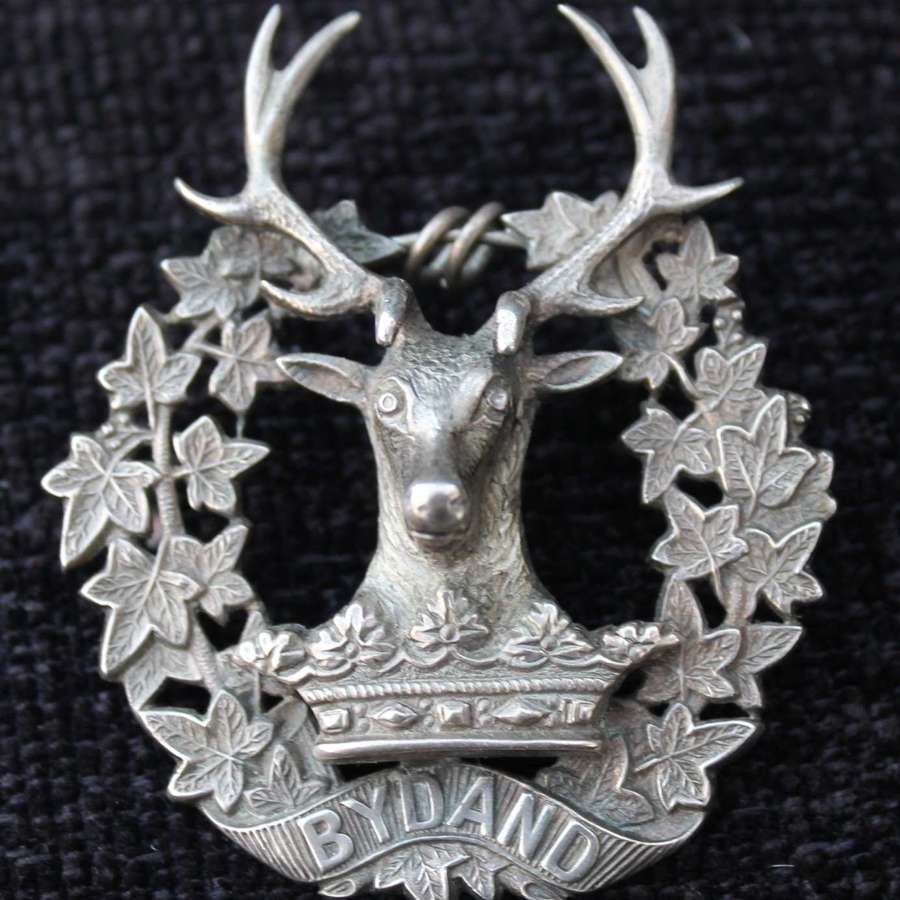 Gordon Highlanders Officers Silver Glengarry Badge
