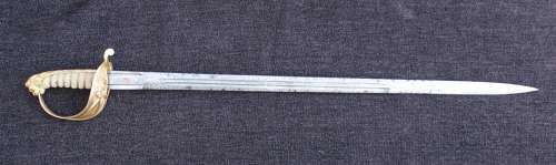 1827 Pattern Royal Naval Officers Sword Claymore Blade