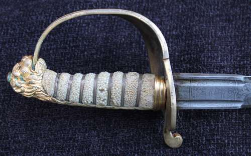 1827 Pattern Royal Naval Officers Sword Claymore Blade