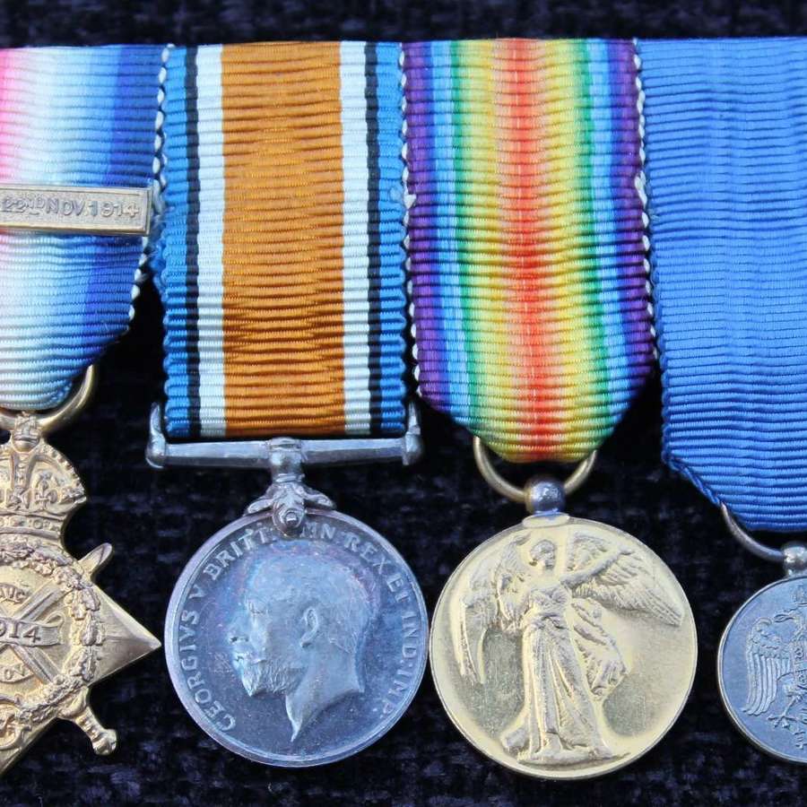 WW1 Miniature Trio And Serbian Medal For Zeal