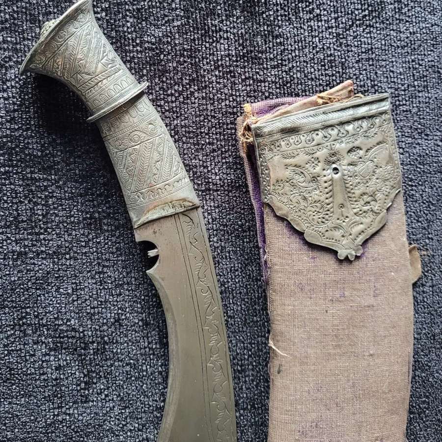 A Fine Silver Kothimora Kukri