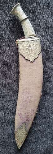 A Fine Silver Kothimora Kukri