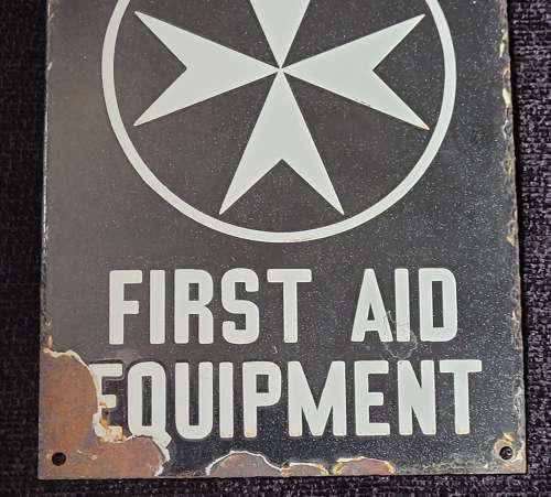 St John's Ambulance Enamel Sign