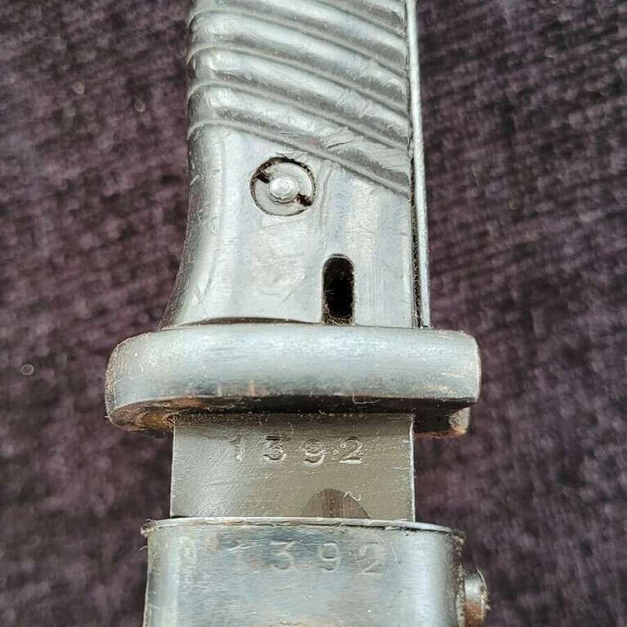 WW2 German K98 Bayonet Matching Numbers
