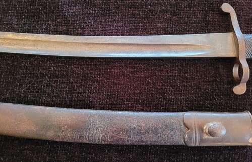 Whitworth Rifle Bayonet In Scabbard