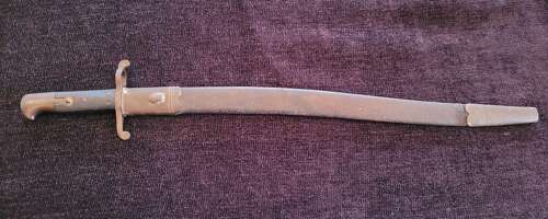 Whitworth Rifle Bayonet In Scabbard