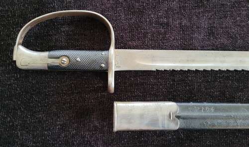 1879 Martini Henry Artillery Sawback Bayonet