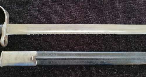 1879 Martini Henry Artillery Sawback Bayonet