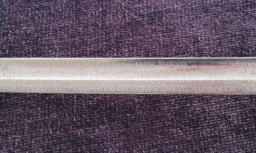 Staffordshire Yeomanry Presentation Sword