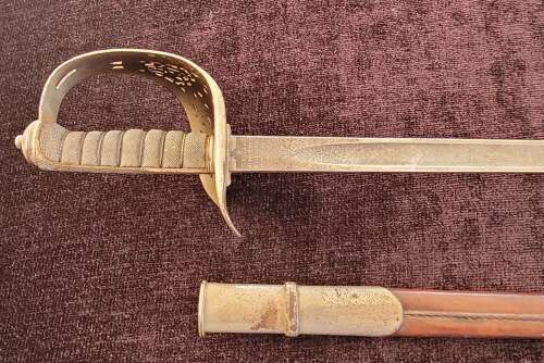 Scarce 1897 Pattern VRI Infantry Officers Sword By Mole