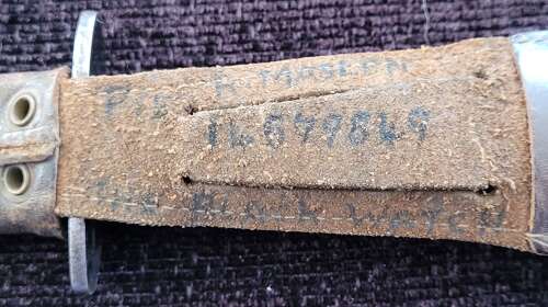 3rd Pattern Fairbairn Sykes Fighting Knife Attributed Black Watch