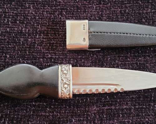 A Fine SIlver Mounted Skean Dubh