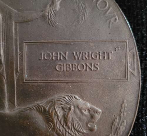 Death Plaque And British War Medal To Gibbons