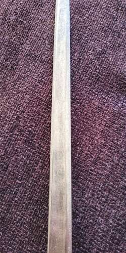 1796 Infantry Officers Sword Blue And Gilt Blade