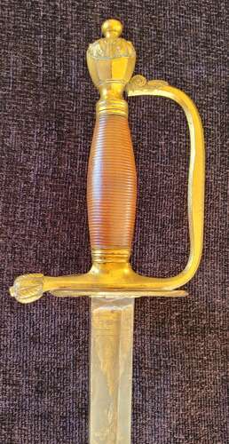 1796 Infantry Officers Sword Blue And Gilt Blade