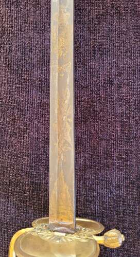 1796 Infantry Officers Sword Blue And Gilt Blade