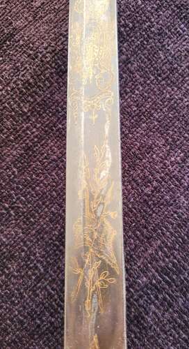 1796 Infantry Officers Sword Blue And Gilt Blade