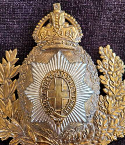 Post 1901 KC Life Guards Helmet Plate