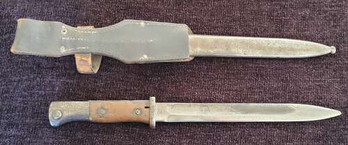 Imperial German WW1 S84/98 1915 Bayonet By Erfurt
