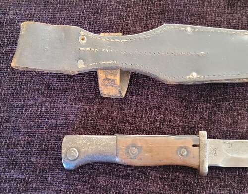 Imperial German WW1 S84/98 1915 Bayonet By Erfurt