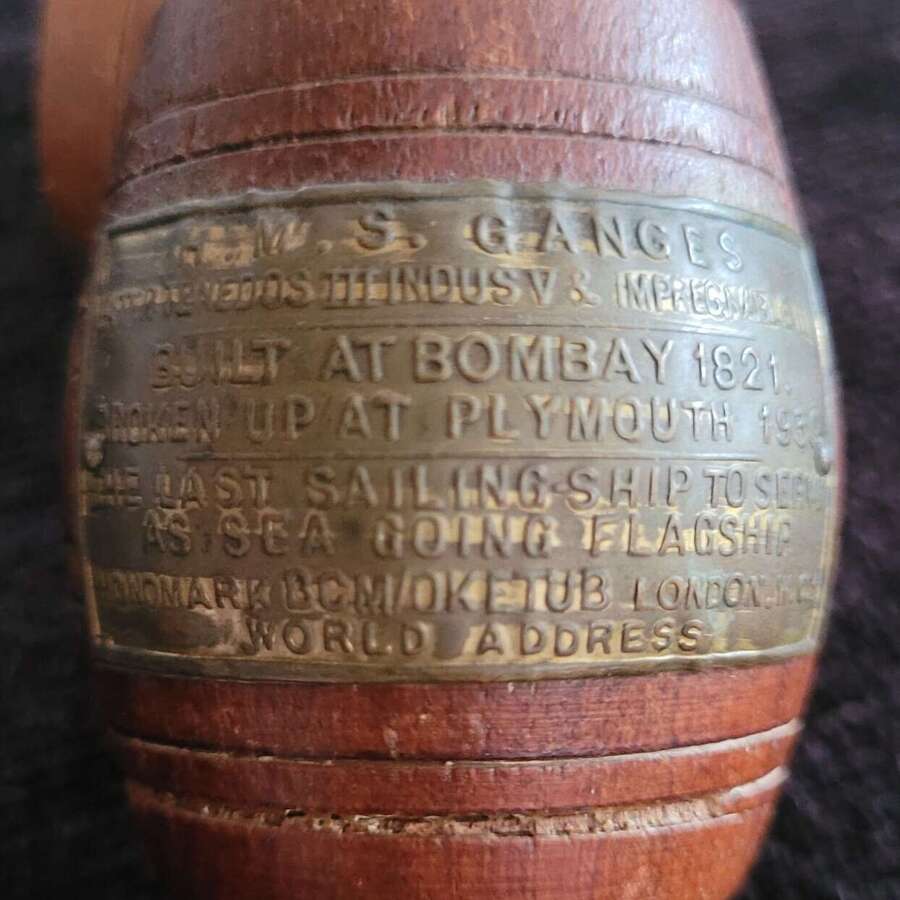 Barrel From The Teak Of HMS Ganges