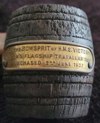 Barrel Made From The Bowsprit of HMS Victory
