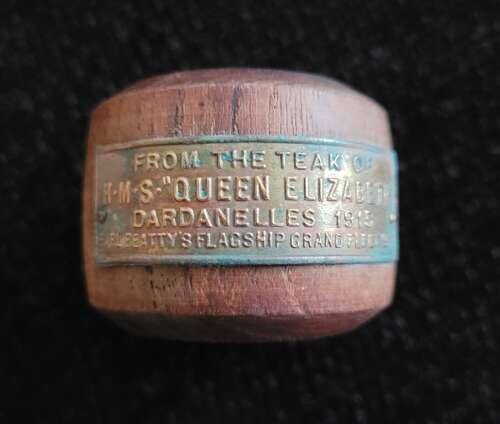 Napkin Ring From the Teak of HMS Queen Elizabeth