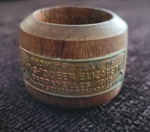 Napkin Ring From the Teak of HMS Queen Elizabeth